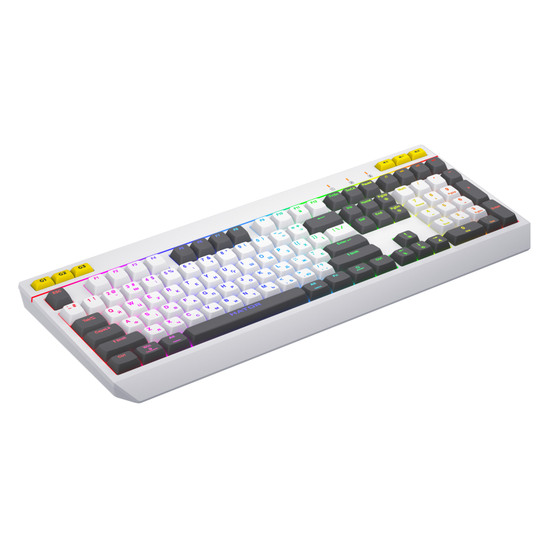 Tastatura membrana Hator Icefall alb