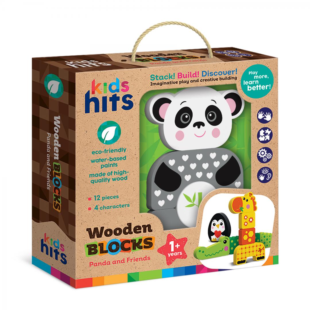 Kids Hits PANDA ȘI PRIETENII SAI, JUCARIE LEMN