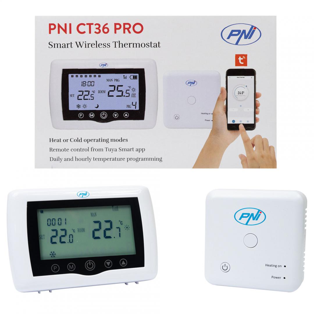 Pni Termostat Digital Smart CT36PRO (Termostat inteligent Pni CT36 Pro fara fir)