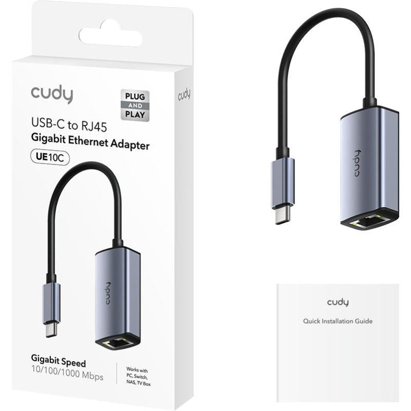 Cudy USB-C to Ethernet Adapter (cudy Aluminum Portable USB-C to Gigabit Ethernet Adapter)