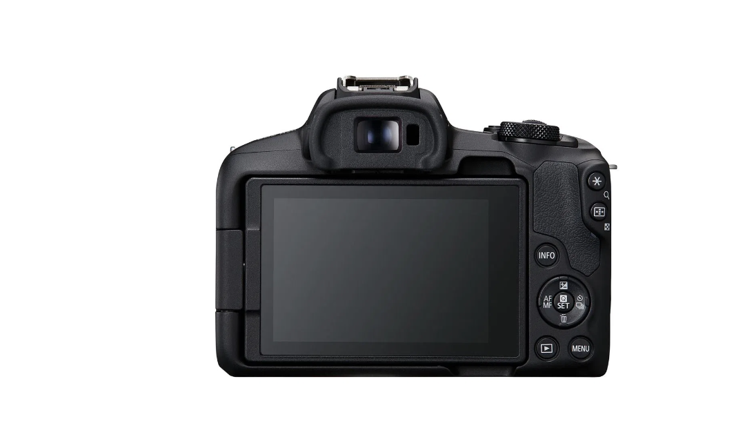 Aparat foto Canon Eos R50 BLACK KIT + Obiectiv RF-S18-45mm F4.5-6.3 IS STM, mirrorless, 24.2 Megapixeli, Procesor Digic X, Montura RF, Senzor APS-C 22.3 x 14.9mm, Aspect 3:2, Focalizare: Dual Pixel CMOS AF II,  100 % pe orizontală şi 100 % pe verticală (s