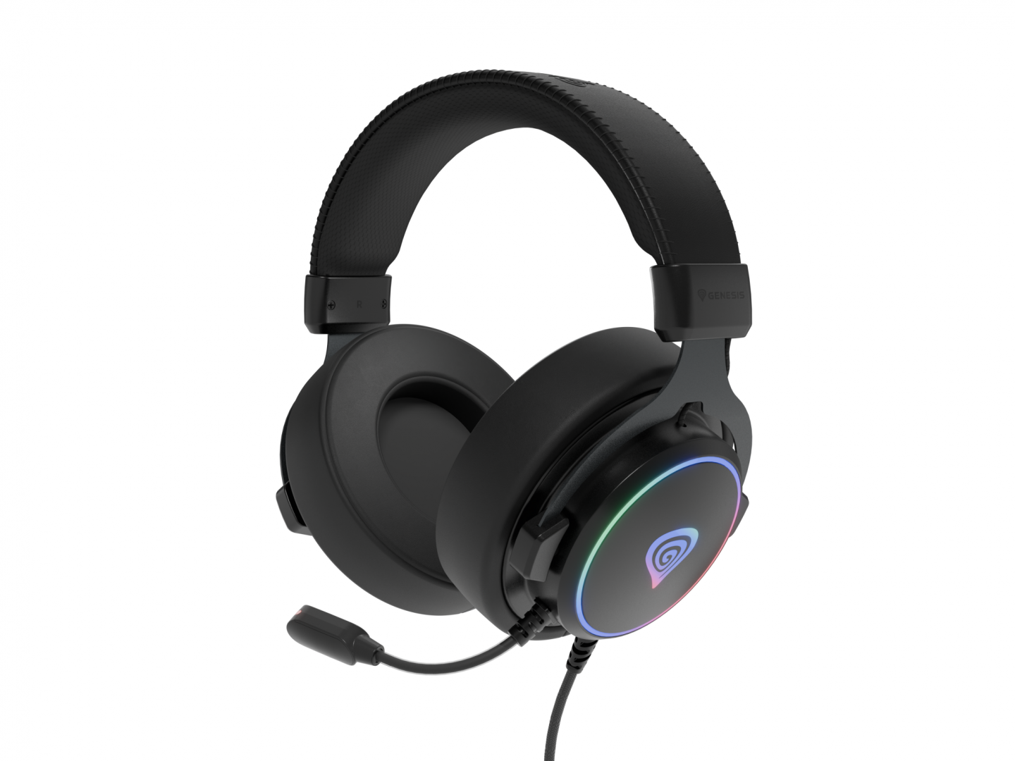 Casti cu fir Genesis Neon 764 negru