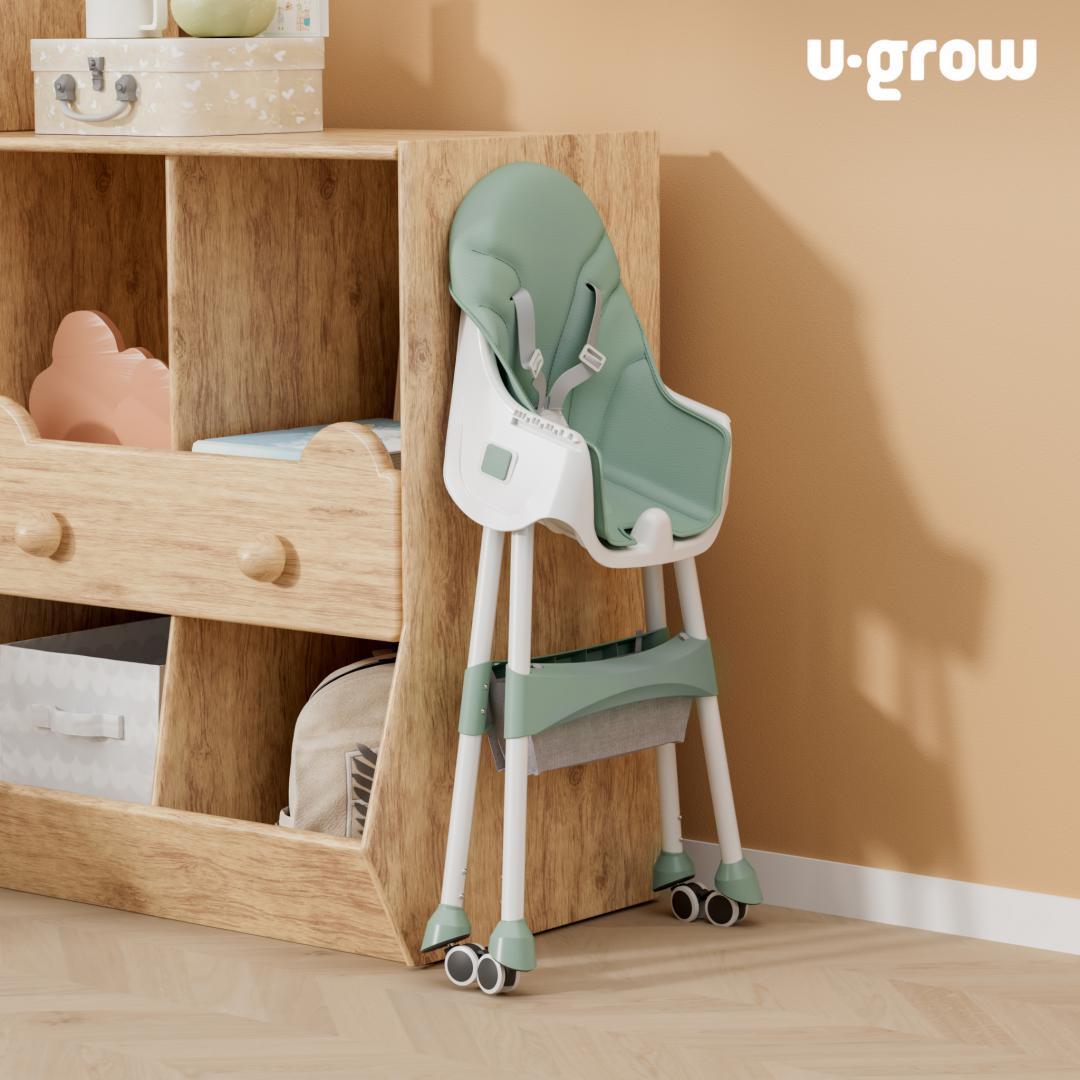 Scaun de masa2 in 1,pliabil,verde,U-Grow