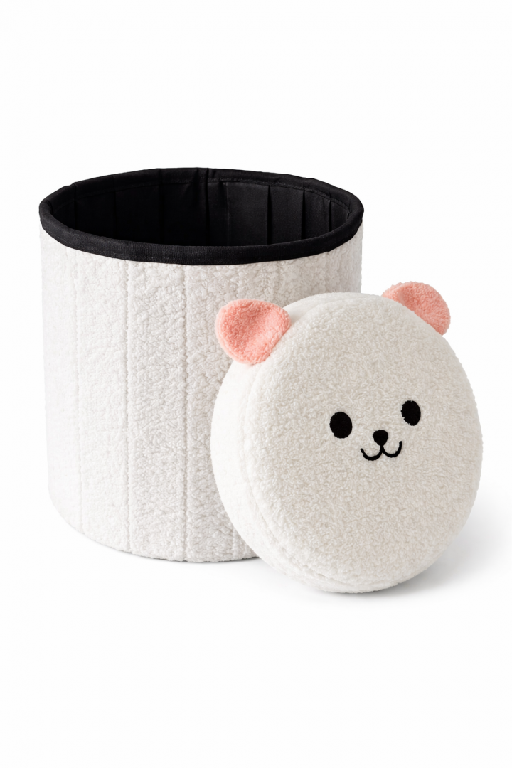 Taburet figurina urs Polar 30x37.5 CM (Taburet figurina urs Polar cu capac detasabil)