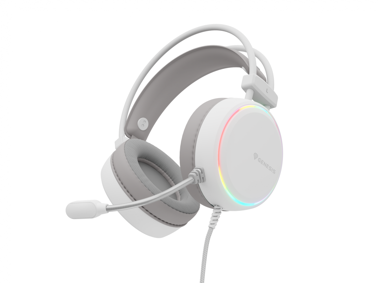 Casti cu fir Genesis Neon 613 G2 alb