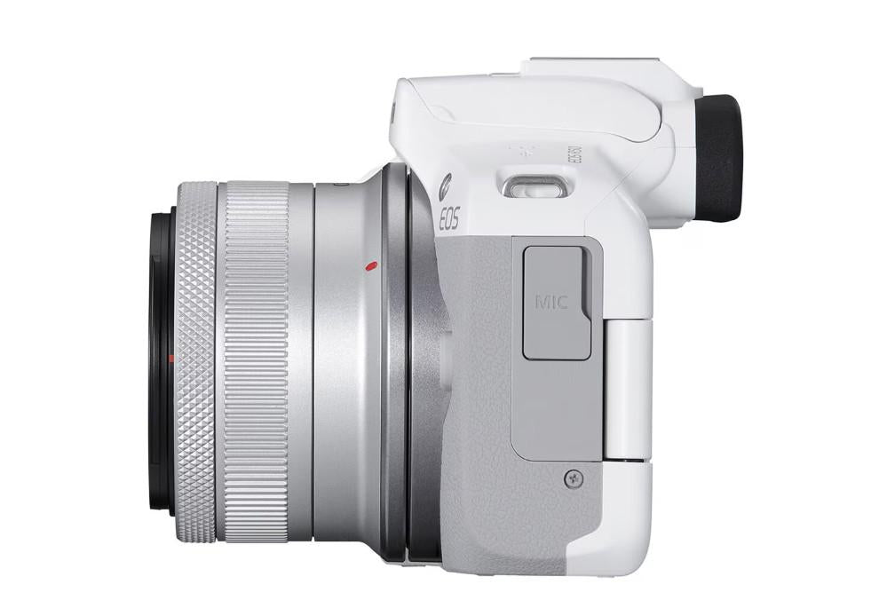 Photo Camera Canon Eos R50 + 18-45MM Wh (Aparat foto Canon Eos R50 White Kit + Obiectiv RF-S18-45mm F4.5-6.3 Is Stm)