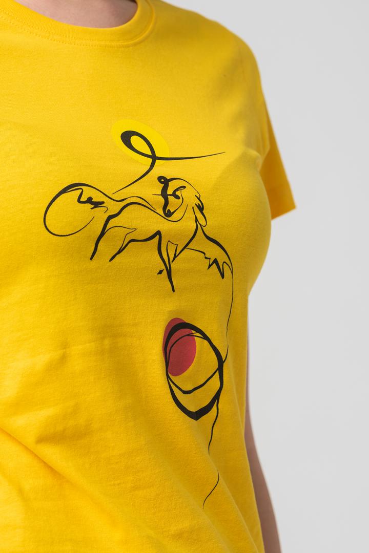 TSHIRT CASUAL F CAL PEGAS YELLOW-XS