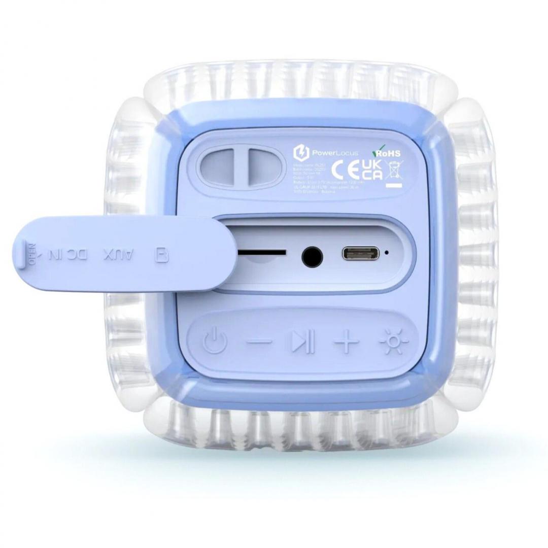 PowerLocus Set Boxa portabila Aero Bluetooth cu microfon wireless Albastru (waterproof)