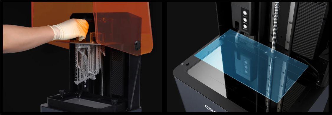 Imprimanta 3D Creality Halot-MAGE PRO cu rasina, Tehnologie SLA, Stereolitografie, sursa 150W, dimensiuni printare: 228*128*230mm, Dimensiuni imprimanta: 333*270*608mm, Viteza:170mm/h, Inaltime strat:0.05-0.15mm, LCD 10.3", rezolutie: 8K(7680x4320), trans