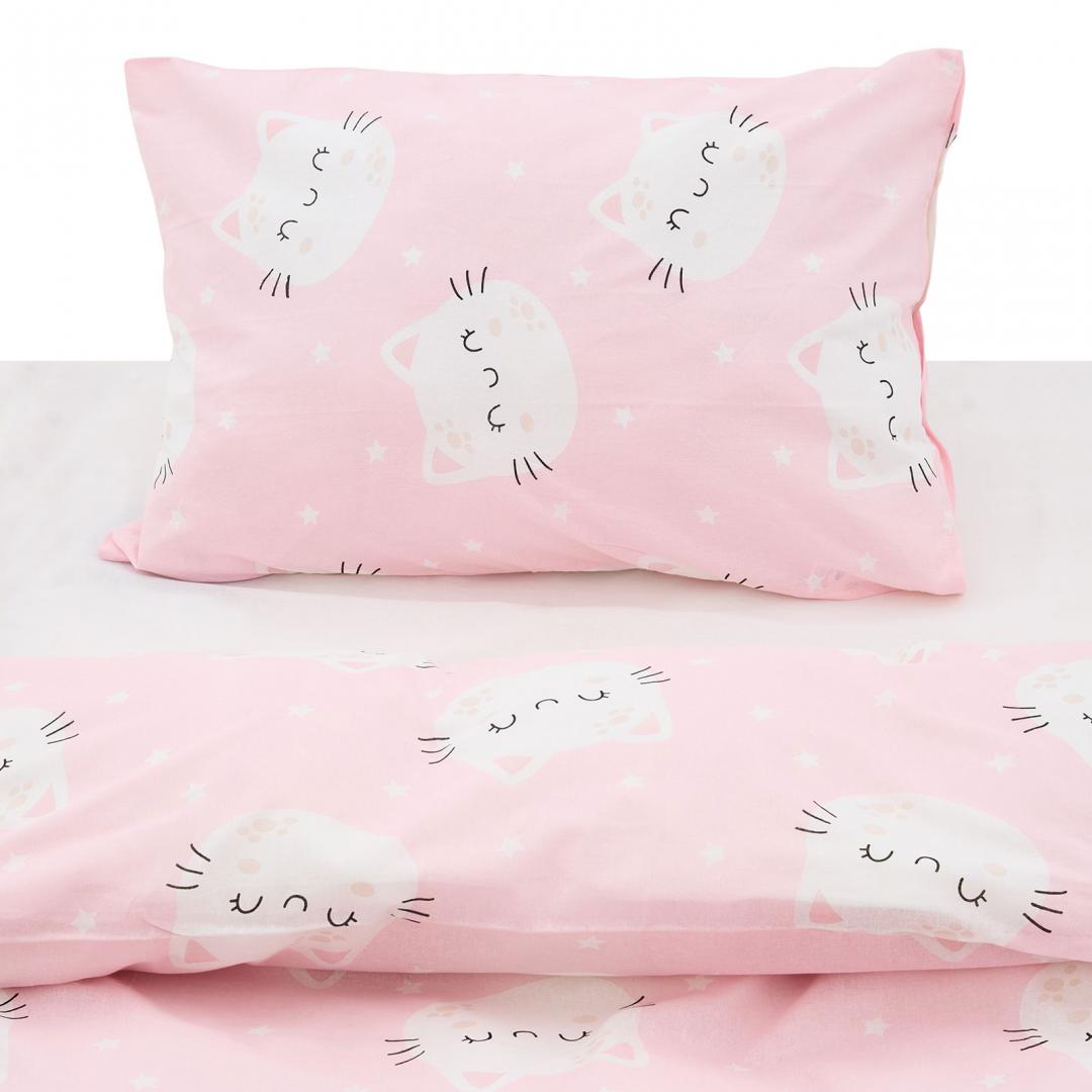 Set de pat single bumbac, 92 gsm, Cat