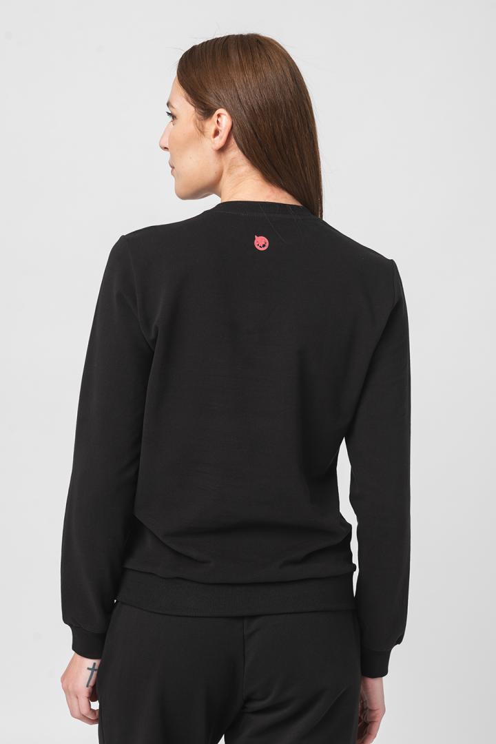 Pegas BLUZA COTON CASUAL FEMEI BLACK-XL