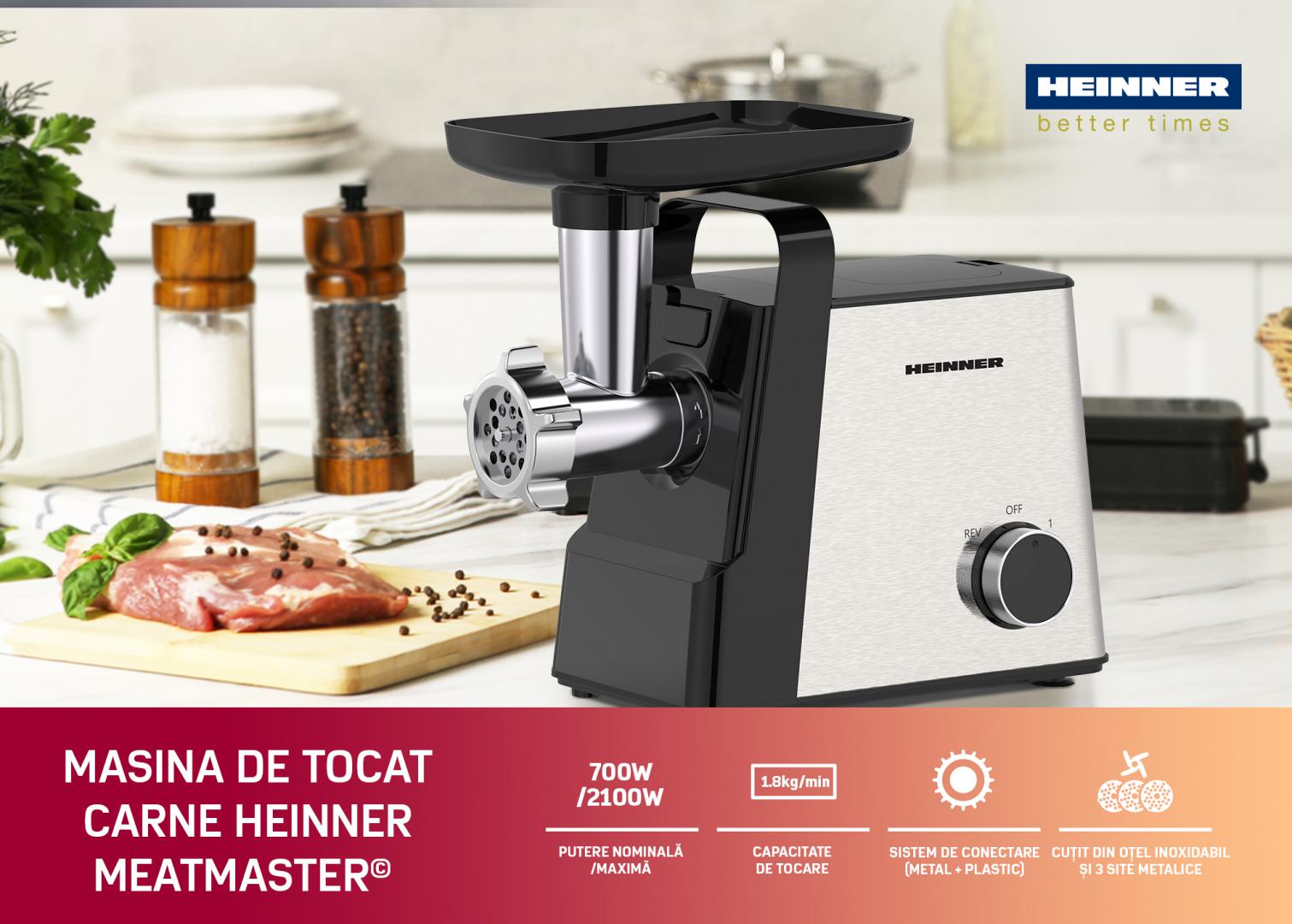 RESIGILAT | MASINA DE TOCAT HEINNER MEATMASTER HMG-2100SS3 - imagine 5 - RESIGILAT