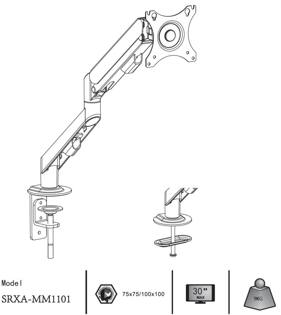 SINGLE MONITOR STAND SERIOUX MM1101