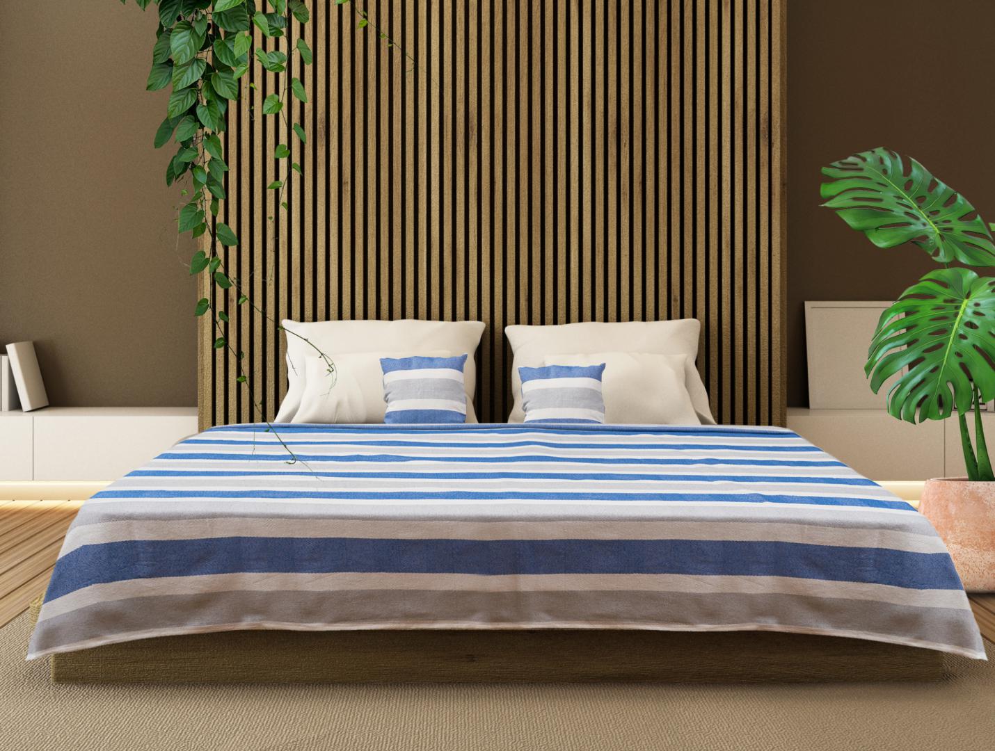 Set Cuvertura Pat Ks 200X220CM Zia Blue