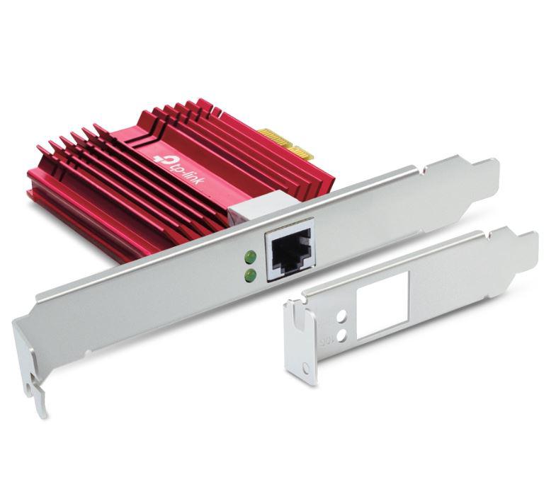TP-LINK Adaptor de rețea 10 Gbps PCIe, Standarde și Protocoale: IEEE 802.3, IEEE 802.3u, IEEE 802.3ab, IEEE 802.3bz, IEEE802.3an, IEEE802.3az, IEEE 802.3x, Interfață: 1× Slot PCI Express 3.0 ×4, 1× Port RJ45 Gigabit/Megabit, Rate de transfer: 100 Mbps, 1 