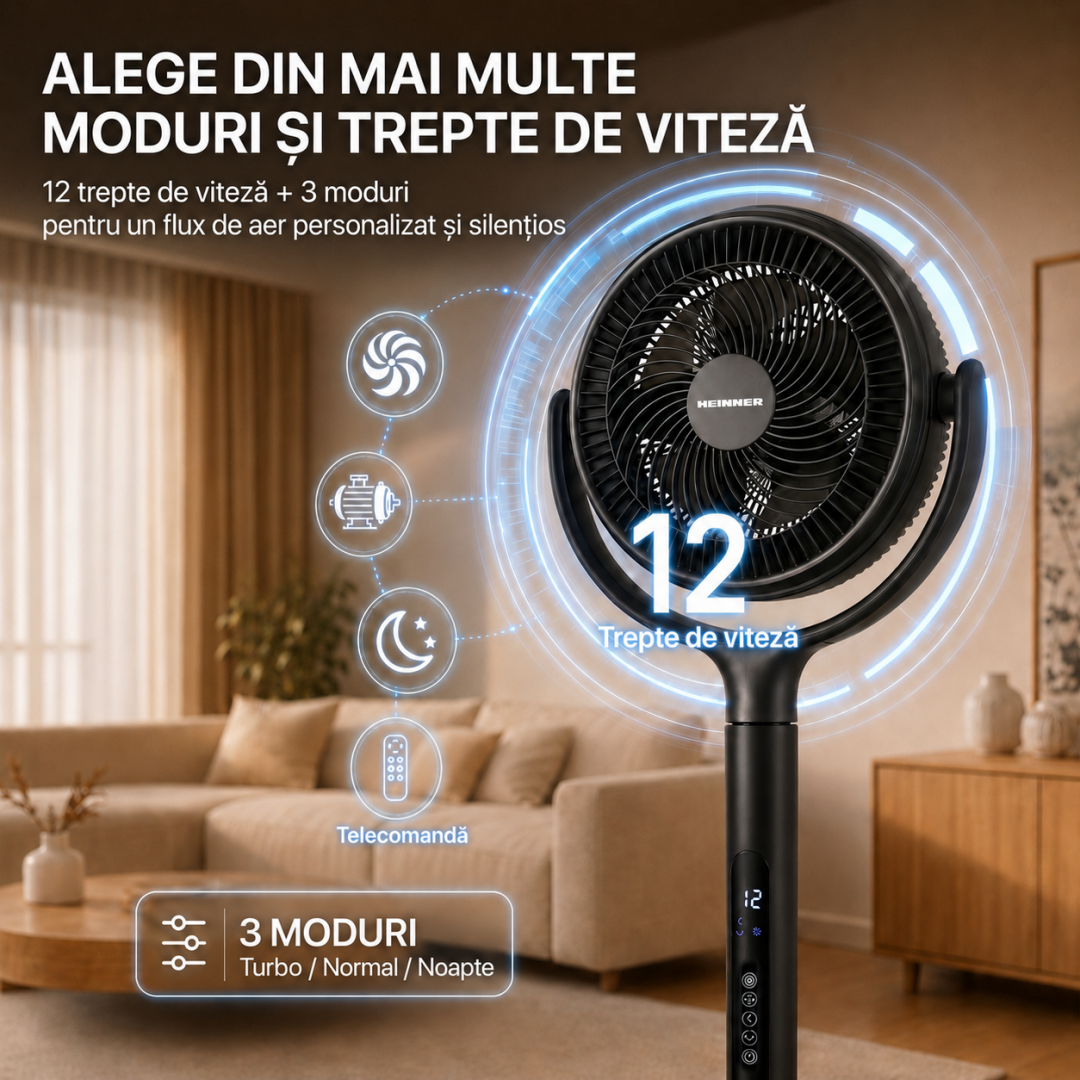 Ventilator cu Picior Heinner HSF-MAT24DC