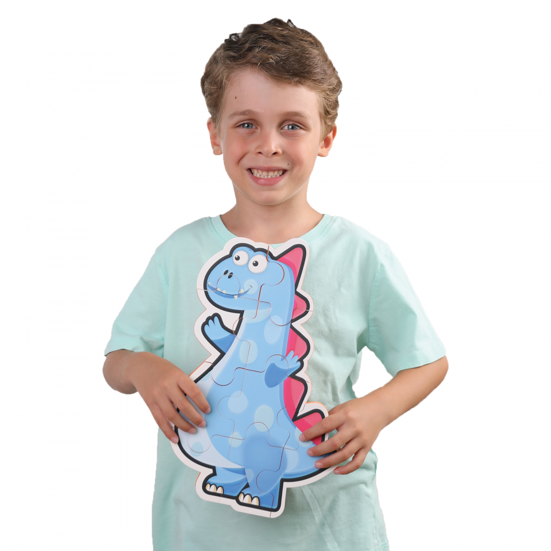 Puedo Toys PUZZLE MAXI, 10 PIESE- ALBASTRU