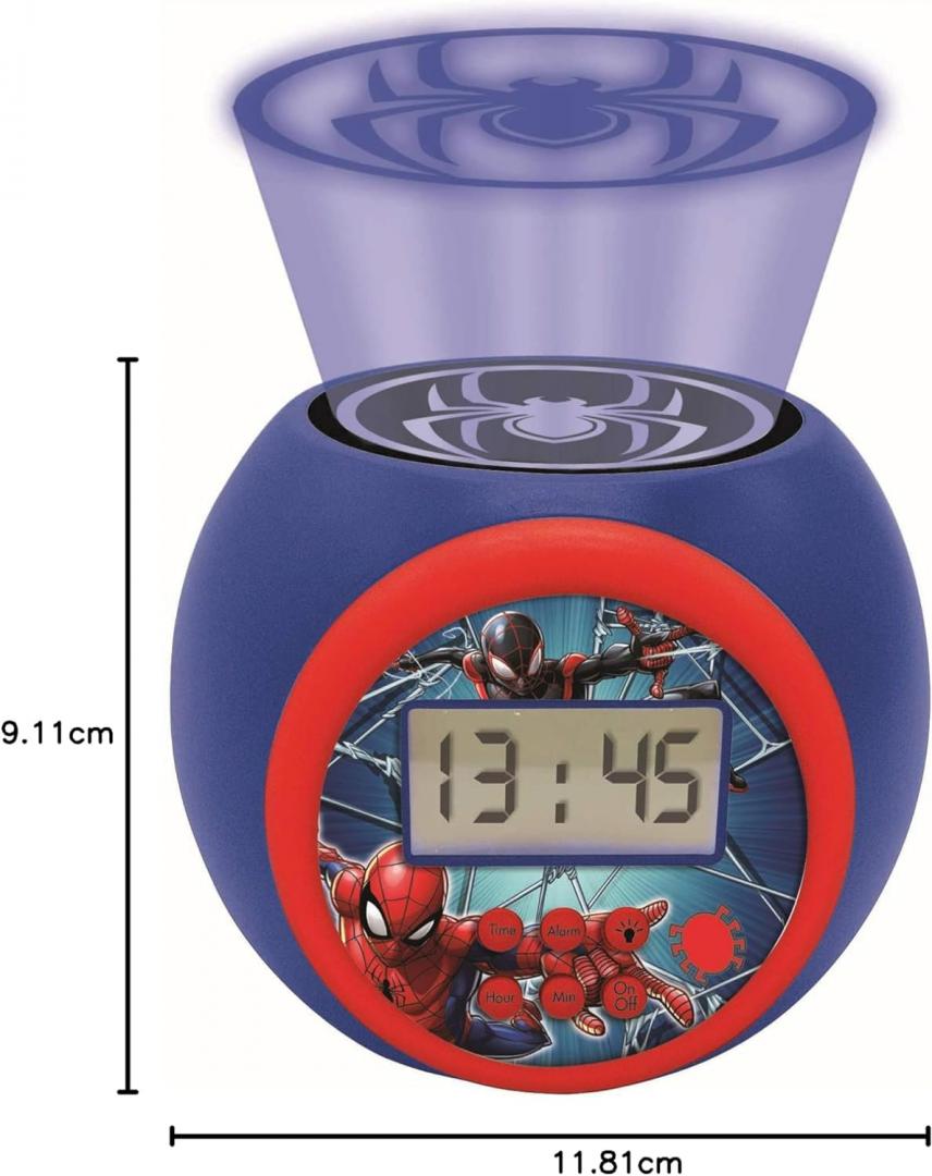 Ceas Desteptator cu PROIECTOR,SPIDER-MAN