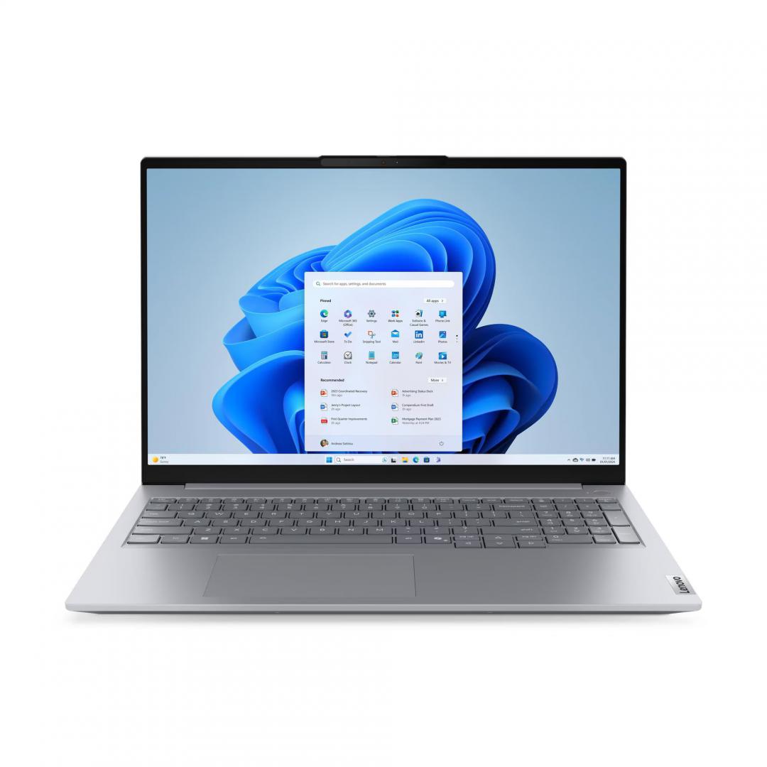 Laptop SMB Lenovo ThinkBook 16 G9 IRL, cu procesor Intel Core 5 210H, 16'' IPS, 16 GB DDR5, SSD 1 TB, Intel Graphics, Fara OS, 3 ani Garantie