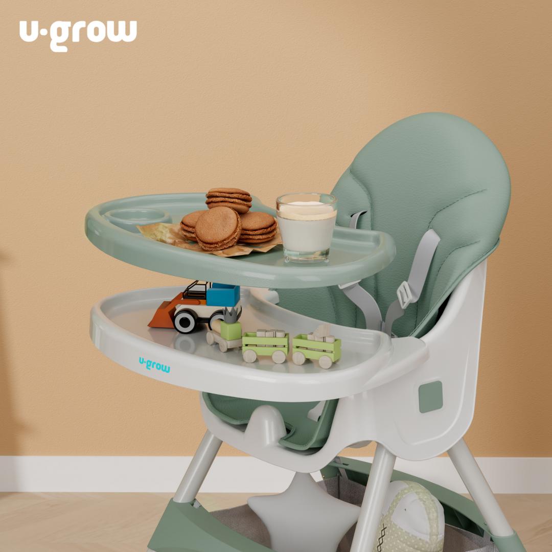 Scaun de masa2 in 1,pliabil,verde,U-Grow