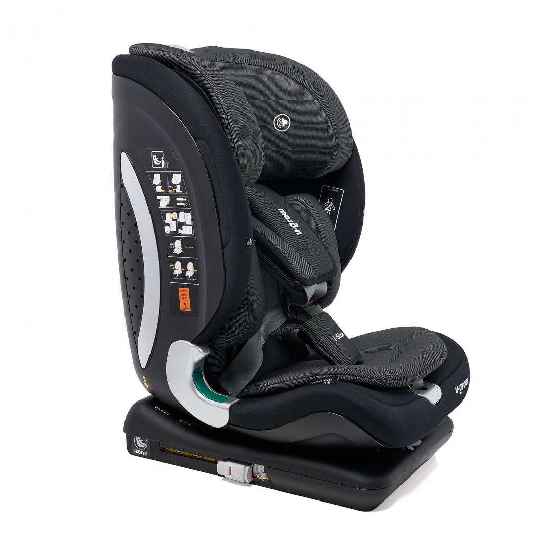 Scaun auto U-Grow,isofix,76-150 cm,negru