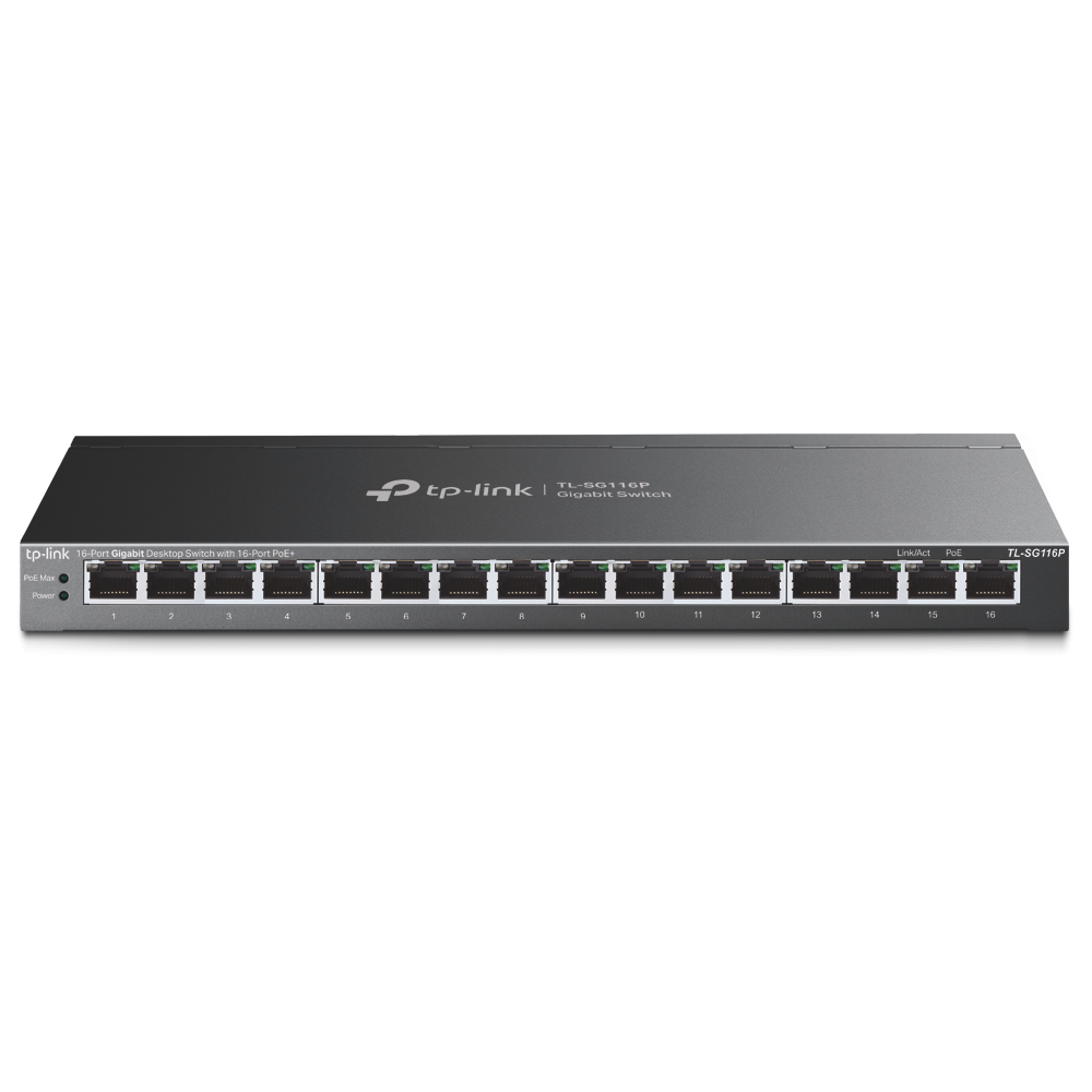 TP-Link TPL SW 16P-GB UNMNGD DESKTOP SWITCH POE