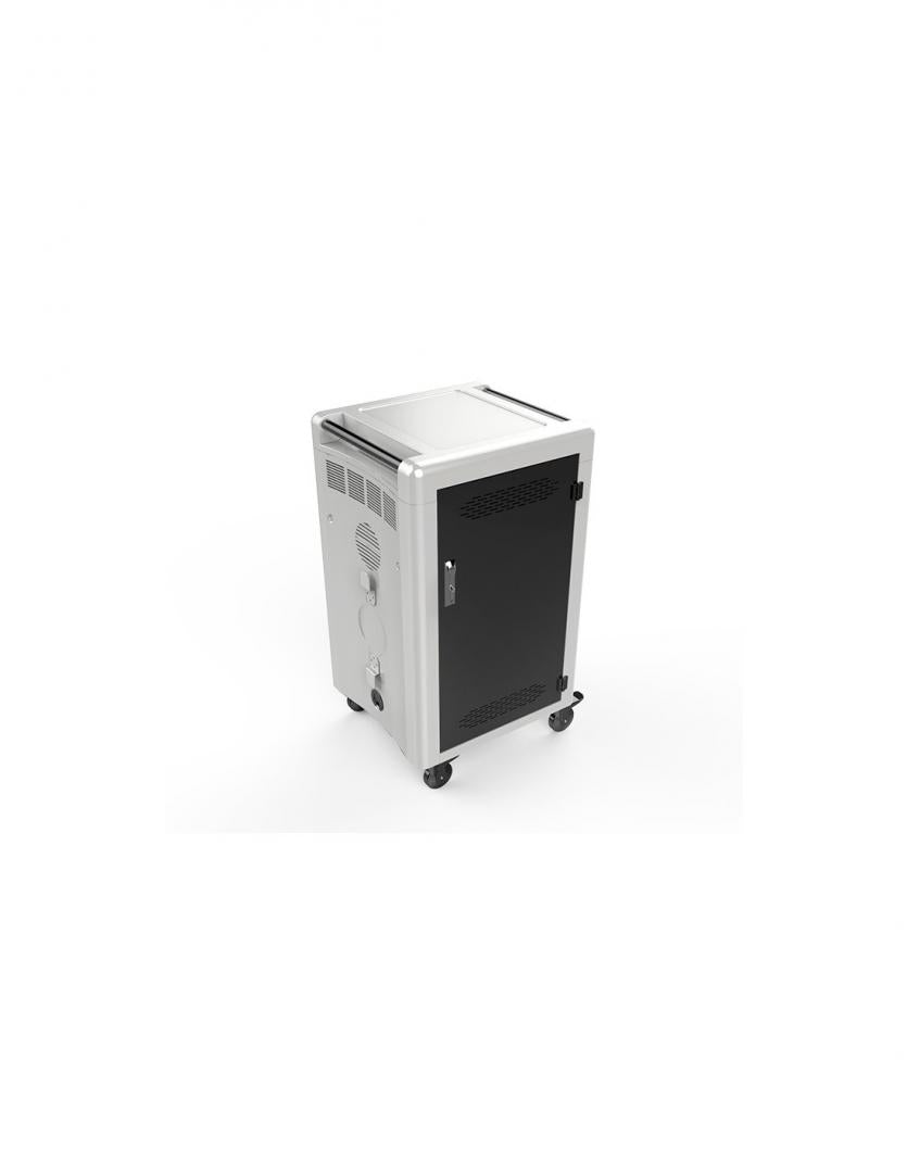 Statie de incarcare CART36, suporta maxim 36 de dispozitive cu diagonala de pana la 15.6", dimensiune slot dispozitiv 2.65 x 39.5 x 26.5 cm, dimensiunea statie 65 x 60 x 113 cm, indicator LED pentru starea de incarcare, multi-function power management, zo