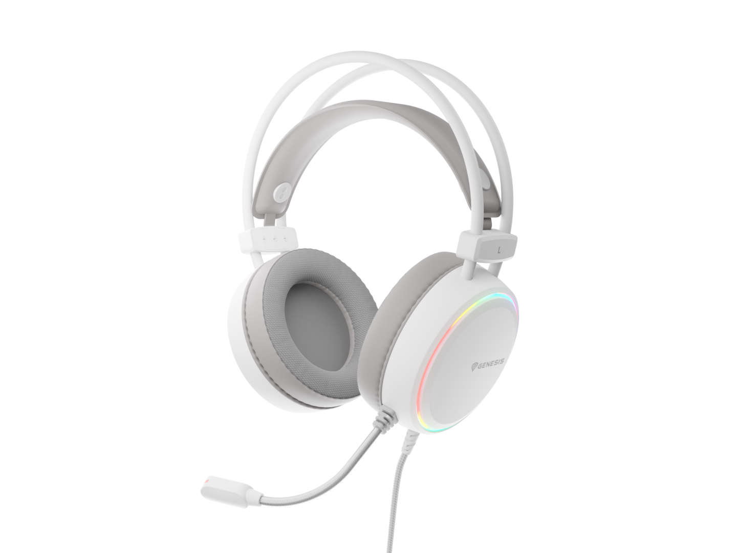 Casti cu fir Genesis Neon 613 G2 alb