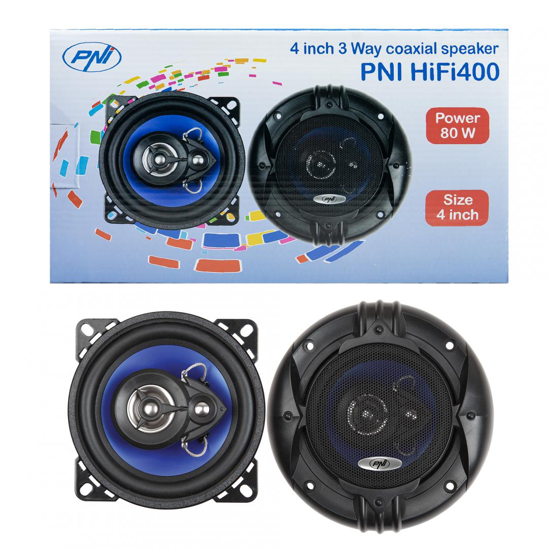 Pni Kit Dufuzoare Auto 10CM 80W FI400 (Difuzoare auto coaxiale Pni HIFI400)