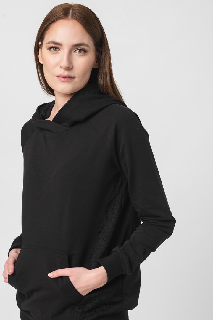Pegas HANORAC COTON DANTELA FEMEI BLACK-XS