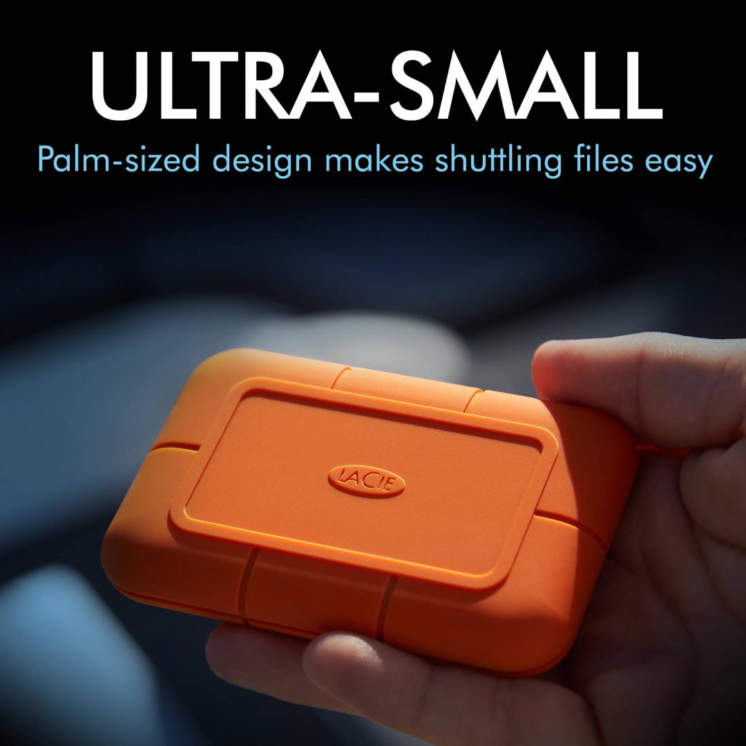 SSD Extern LaCie Rugged V2, 500GB, Orang (SSD extern LaCie Rugged)