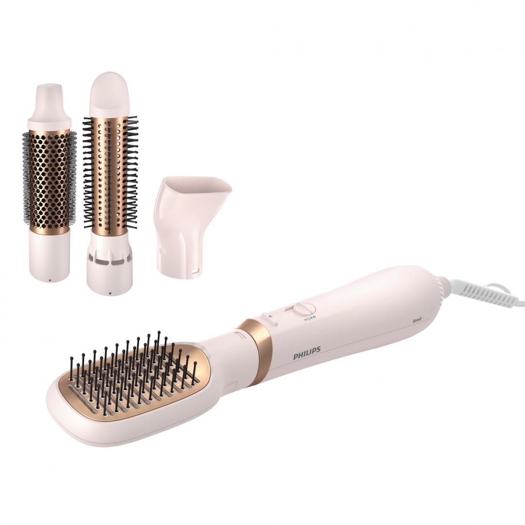 Perie cu aer cald Ionic PHILIPS BHA310/00, 800W, 2 viteze, 3 treapte de temperatura, Invelis Ceramic, Roz, L x A x I (mm) 61x326x201