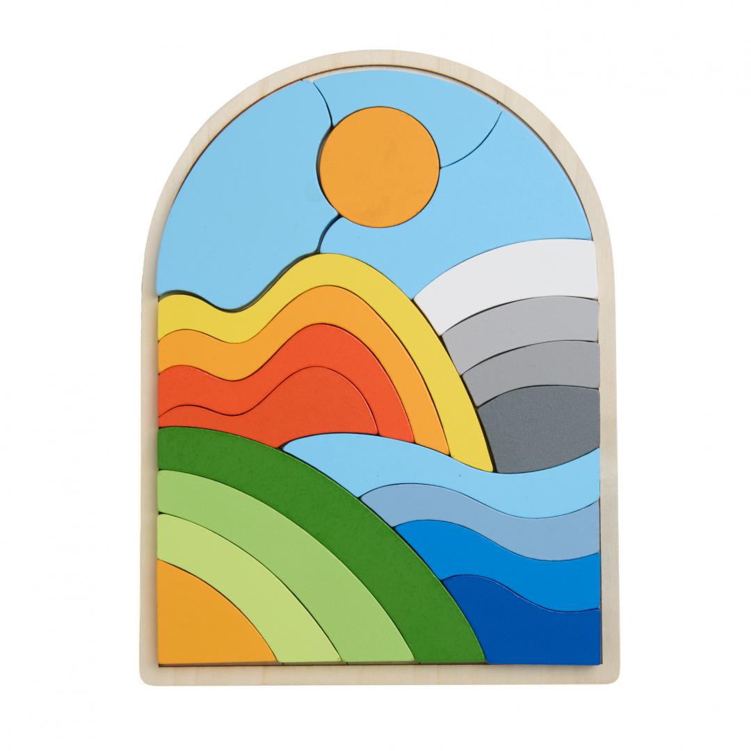 Puzzle Curcubeu din Lemn, 21 de Piese (puzzle Curcubeu din Lemn)
