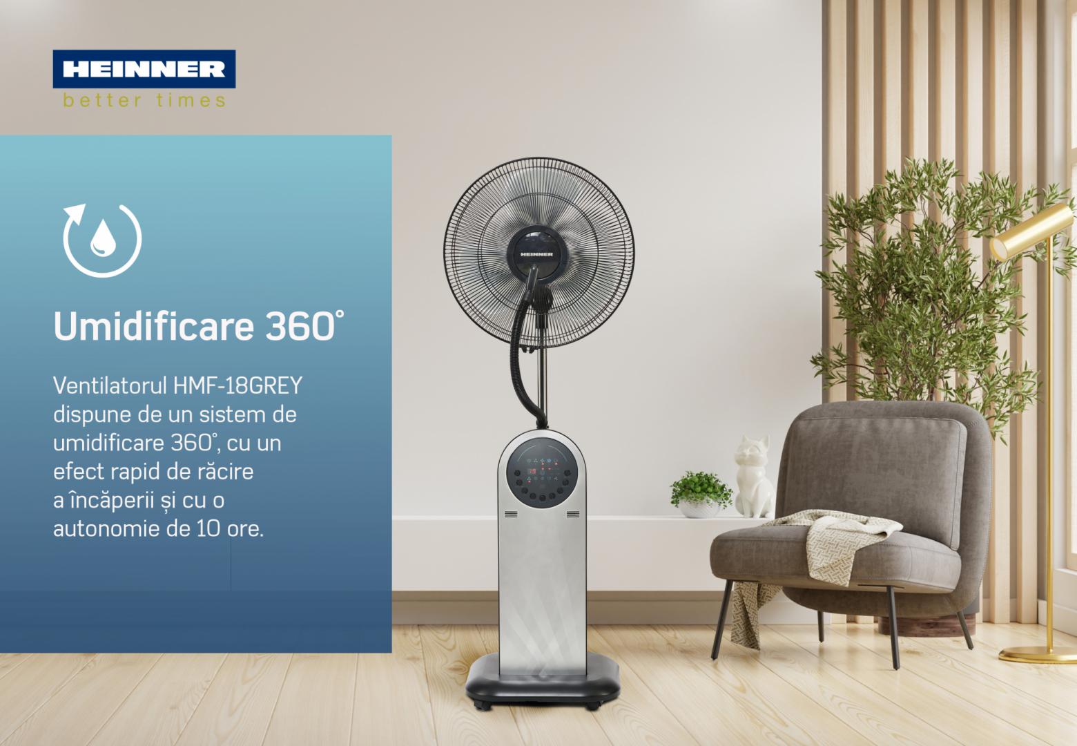 VENTILATOR HEINNER HMF-18GREY