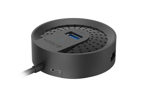 HUB extern A4TECH, porturi USB-A: USB 3.0 x 4, conectare prin USB-C , cablu 0.50 m, negru