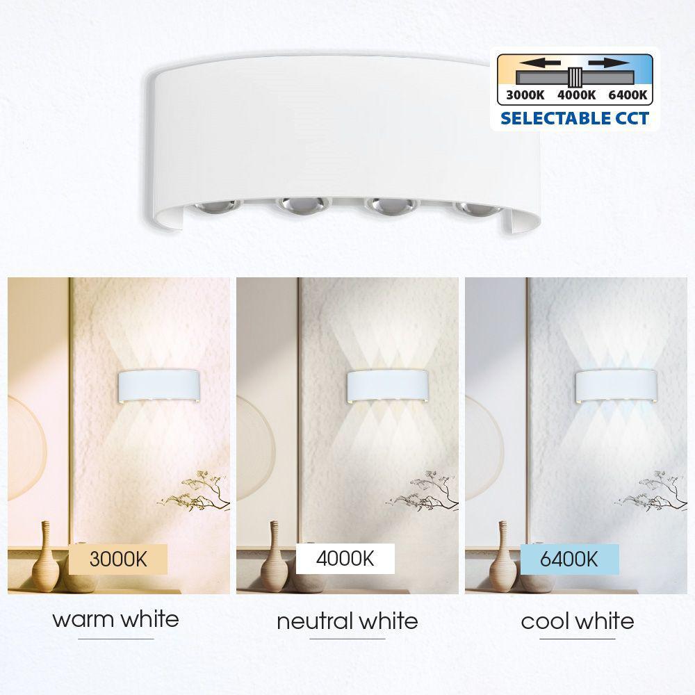 ARUBA LED 8W WH CCT-SWITCH IP65 VIVALUX