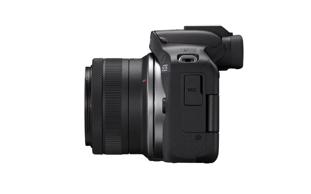 Aparat foto Canon Eos R50 BLACK KIT + Obiectiv RF-S18-45mm F4.5-6.3 IS STM, mirrorless, 24.2 Megapixeli, Procesor Digic X, Montura RF, Senzor APS-C 22.3 x 14.9mm, Aspect 3:2, Focalizare: Dual Pixel CMOS AF II,  100 % pe orizontală şi 100 % pe verticală (s