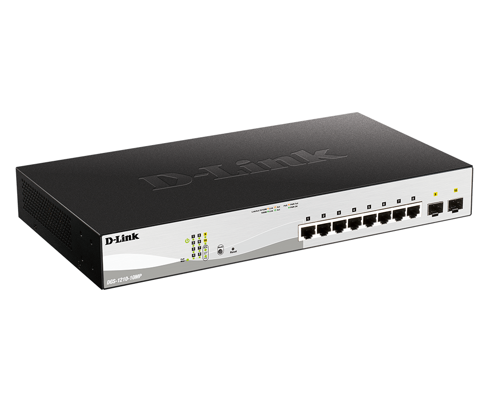 D-LINK SW 8P-GB POE+ 2SFP MNG POE