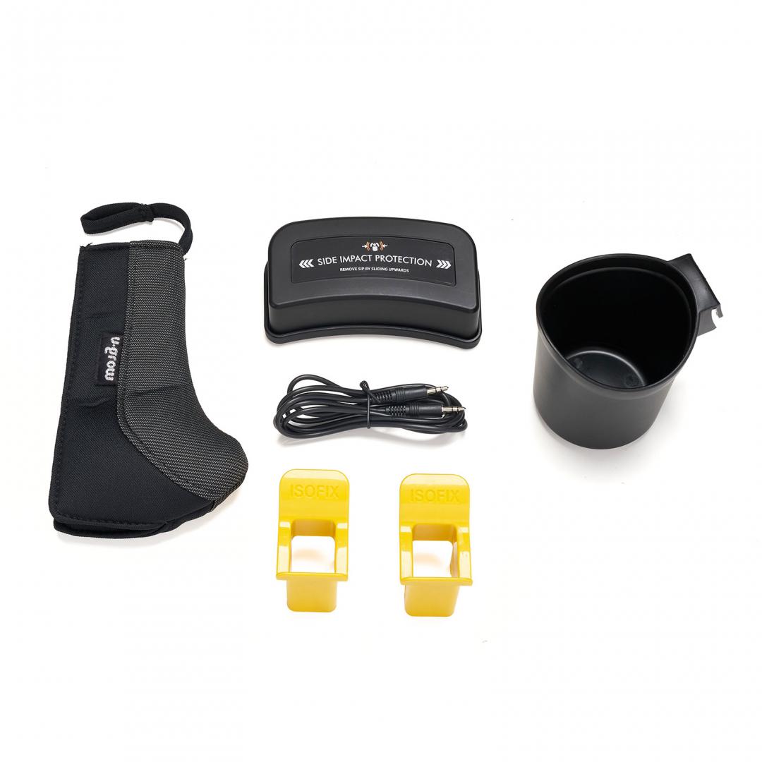 Scaun auto U-Grow,isofix,76-150 cm,negru