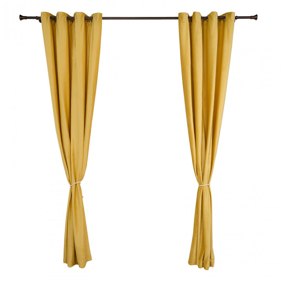 Set 2 draperii catifea 140x270 CM - Galb (Set 2 draperii catifea 140x270 CM - Galbene)