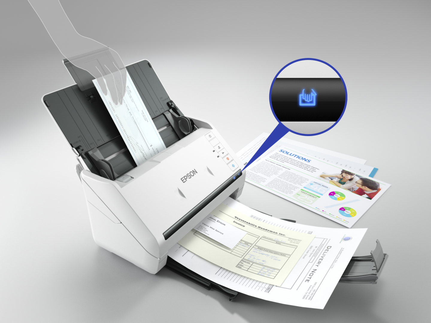 EPSON DS-770II A4 SCANNER, Format A4, Scannet tip Sheetfed, Rezolutie: 600 x 600 DPI, Hartie acceptata: A4 (21.0x29,7 cm), A5 (14,8x21,0 cm), A6 (10,5x14,8 cm), B5, B6, Letter, Carte poştală, Cărţi de vizită, Carduri de plastic, Legal, Executive, Senzor C