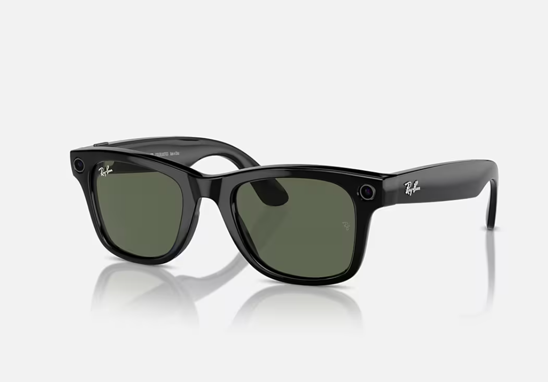 RayBan Meta Wayfarer Shiny Black/green