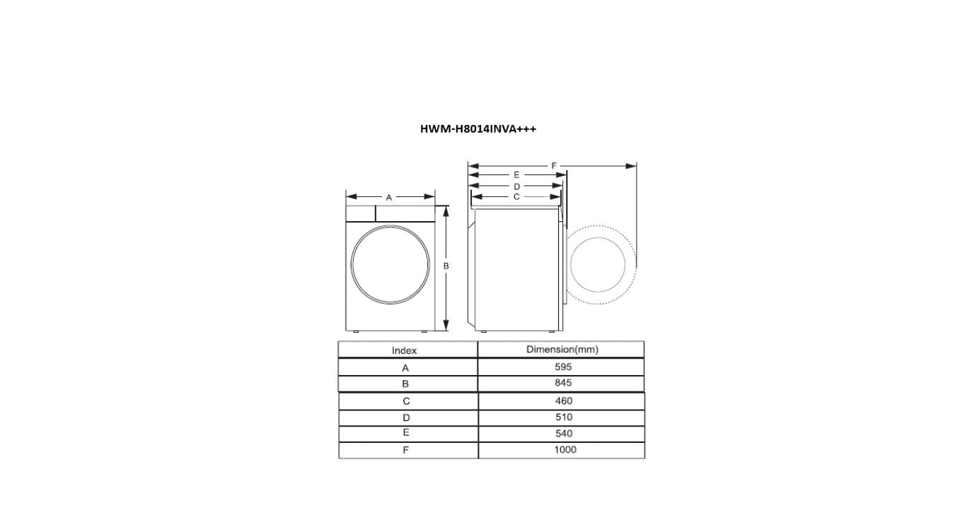 Masina de Spalat Heinner HWM-H8014INVA++ (Masina de spalat rufe Heinner HWM-H8014INVA+++)