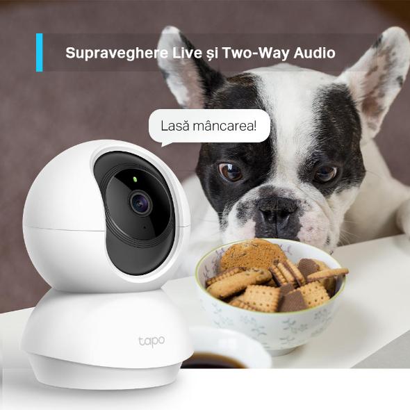 TP-Link Camera Supraveghere Wireless Pan/Tilt TC71, Senzor:1/2.9“, F2.4, 4mm, PAN  340° , Tilt: 70°, IR pana la 9m, Rezolutie: 2K 3MP 2304 x 1296, 15FPS, Compresie video: H.264, Microfon si difuzor incorporate, Port microSD(512gb max), Motion Detection, P