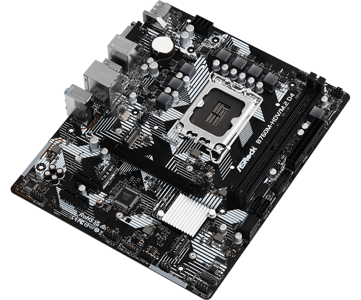 RESIGILAT | Placa de baza Asrock B760M-HDV/M.2 DDR4, 2x DDR4 - imagine 3 - RESIGILAT