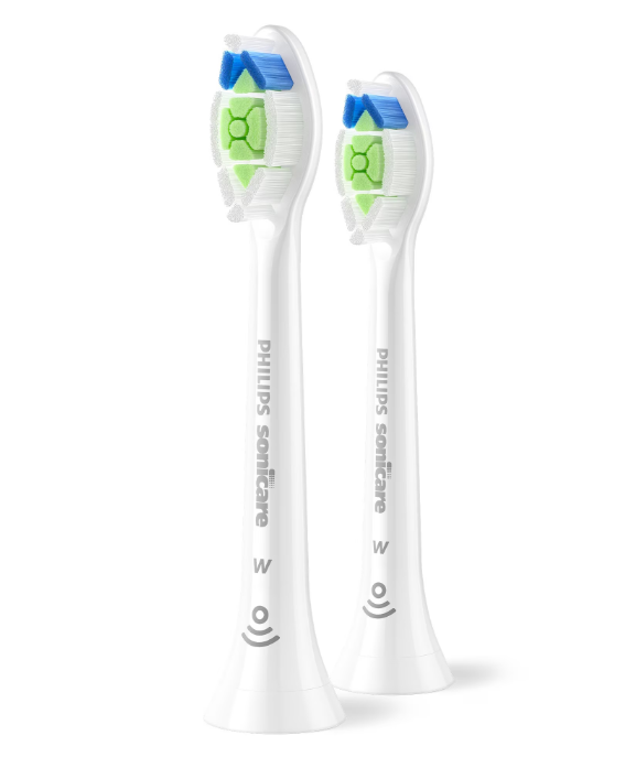 Rezerve PHILIPS Sonicare Optimal White HX6062/87, Pachet de 2 capete de periere, Standard, Click-on, Sincronizarea modurilor BrushSync, Alb, L x A x I (mm) 60x25.7x230.5