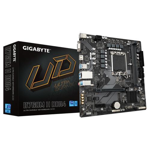 RESIGILAT | Placa de baza Gigabyte B760M H LGA1700, 2x DDR4, 1x D-Sub, 1x HDMI, 1x PCIe x16, 1x PCIe x1, 2x M.2, 4x SATA 6Gbps, 1Gbps LAN, mATX GIGABYTE