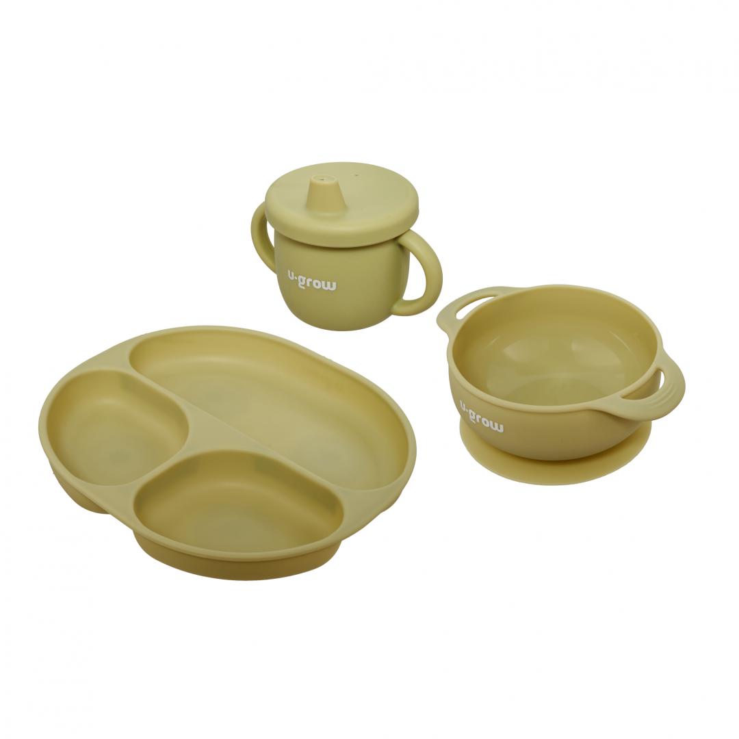 Set 3 piese silicon ,olive, U-Grow