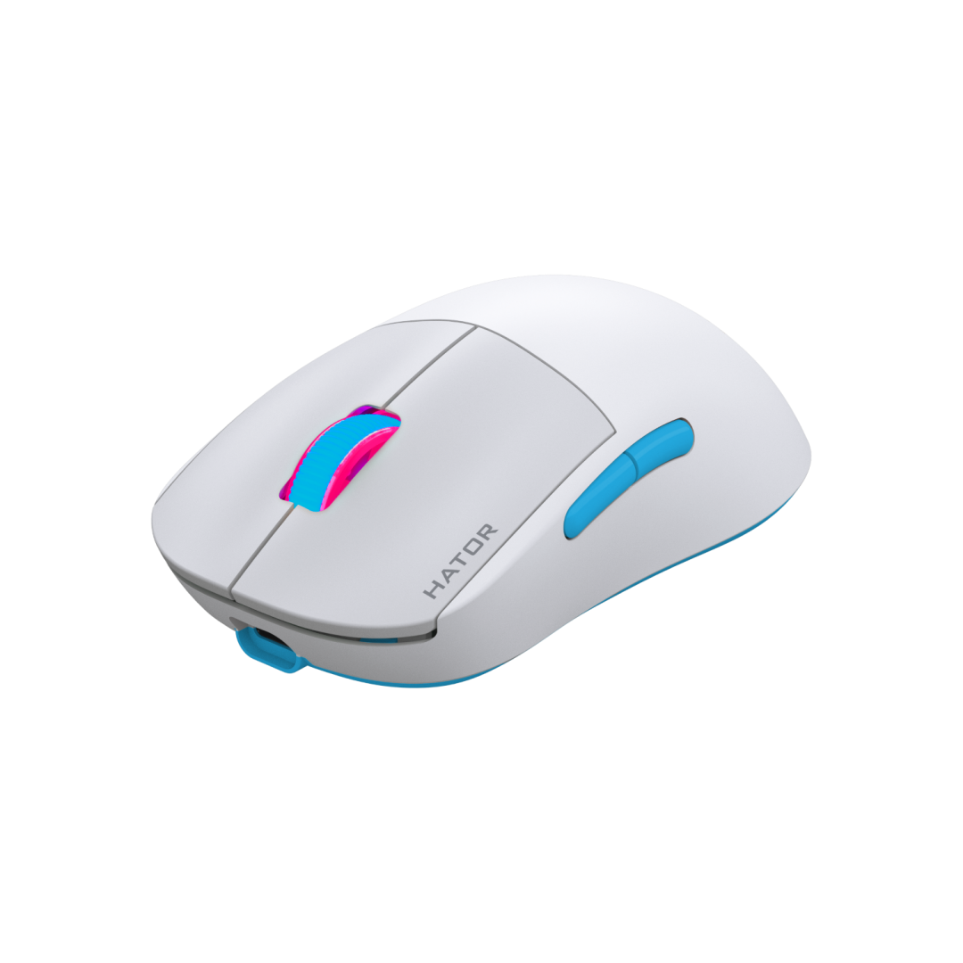 Mouse wireless Hator Quasar 2 Pro, alb-a (Mouse Gaming Wireless Hator Quasar 2 Pro Wireless)