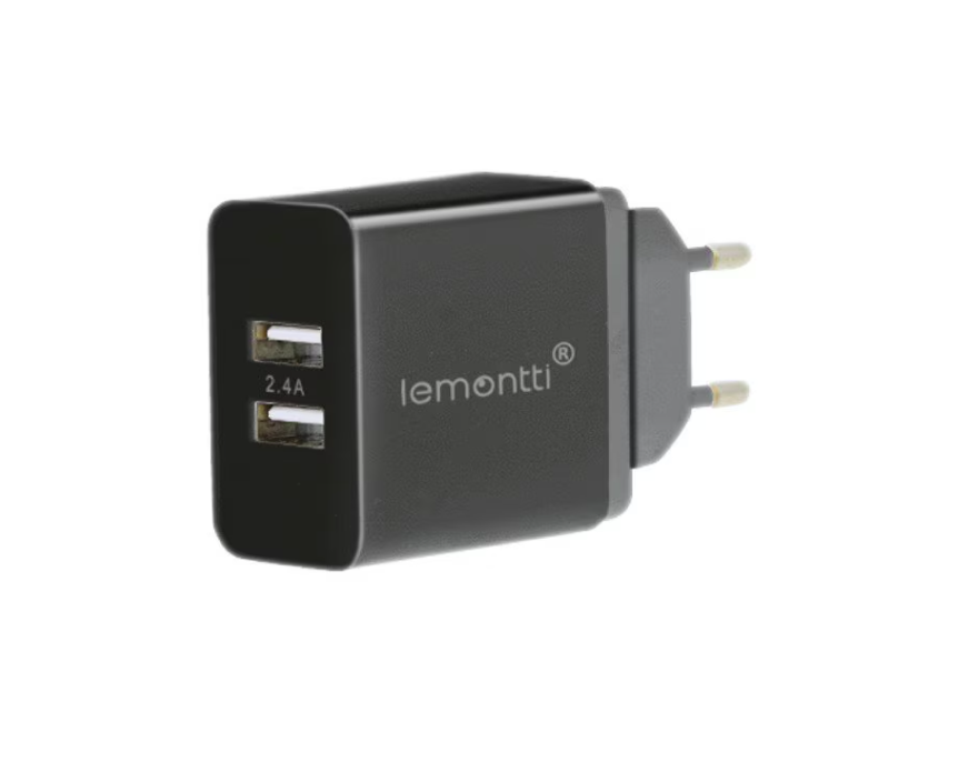 Lemontti Incarcator Retea 2.4A 2porturi